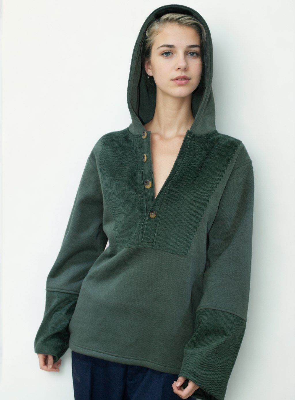 Ensemble Éclat Buttoned Up Hoodie
