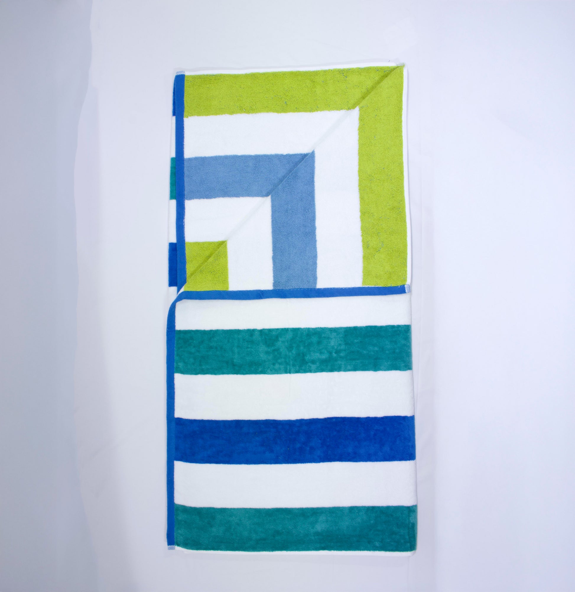 Aqua Blue Cotton Beach Towel