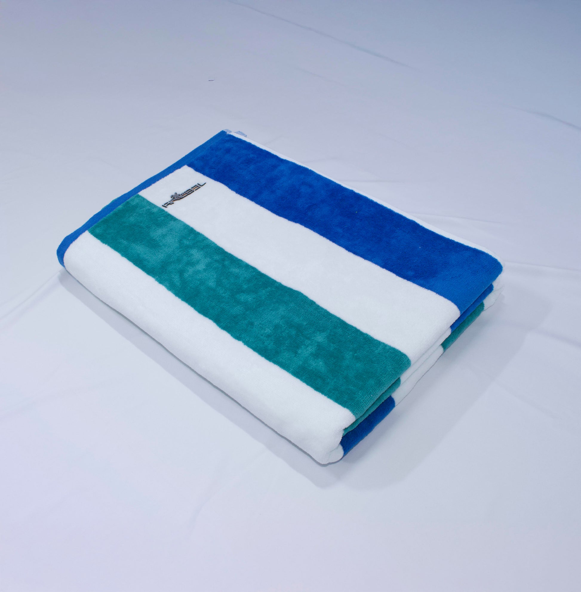 Aqua Blue Cotton Beach Towel